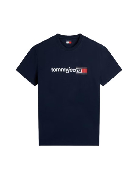 T?shirt homme bleu imprimé Tommy Hilfiger Jeans