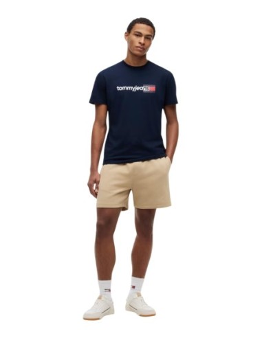 T?shirt homme bleu imprimé Tommy Hilfiger Jeans