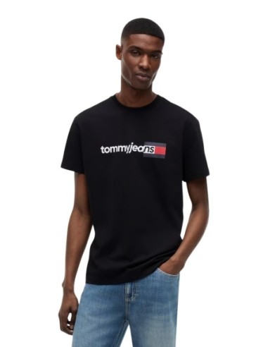 T?shirt homme noir imprimé Tommy Hilfiger Jeans