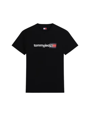 T?shirt homme noir imprimé Tommy Hilfiger Jeans