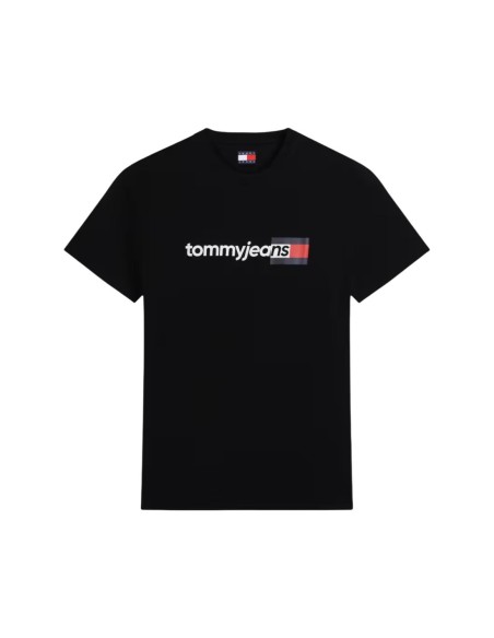T?shirt homme noir imprimé Tommy Hilfiger Jeans