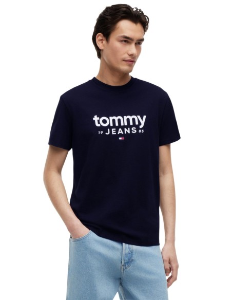 T?shirt homme bleu imprimé Tommy Hilfiger Jeans