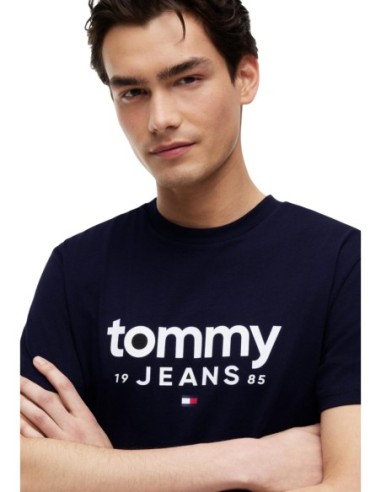 T?shirt homme bleu imprimé Tommy Hilfiger Jeans