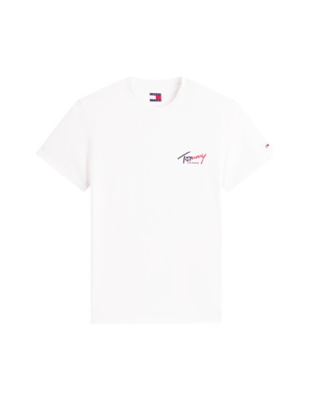 T?shirt homme blanc coton bio Tommy Hilfiger Jeans
