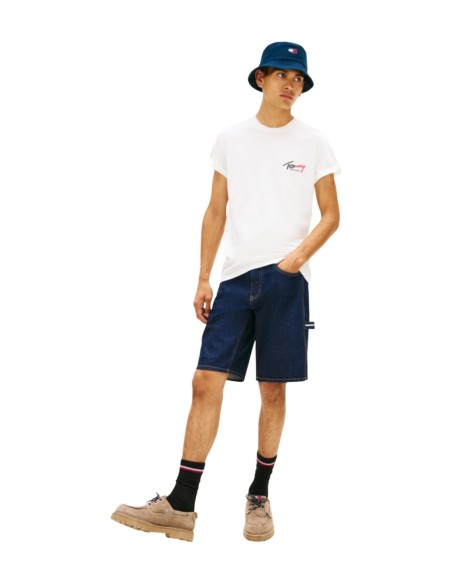 T?shirt homme blanc coton bio Tommy Hilfiger Jeans