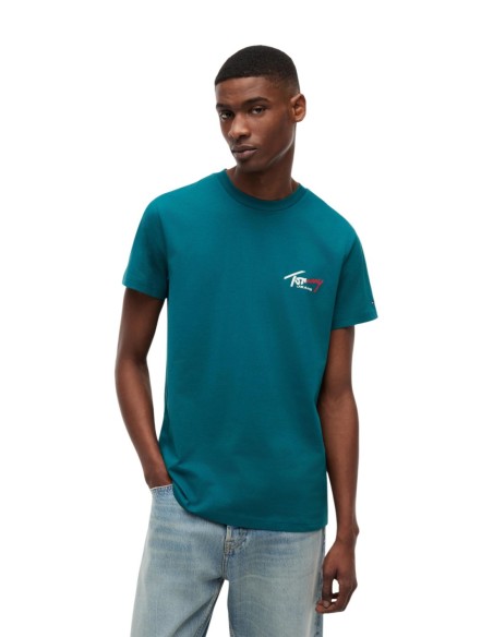 T?shirt homme vert coton bio Tommy Hilfiger Jeans