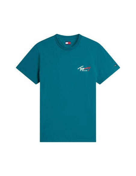 T?shirt homme vert coton bio Tommy Hilfiger Jeans