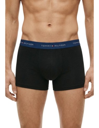 Boxer court homme bleu Hilfiger – lot de 3 coton organique