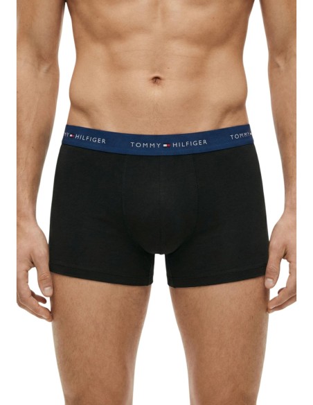 Boxer court homme bleu Hilfiger – lot de 3 coton organique