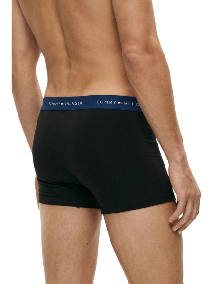 Boxer court homme bleu Hilfiger – lot de 3 coton organique