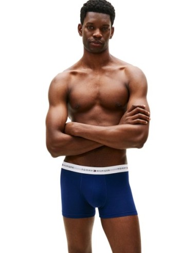 Boxer court homme vert Hilfiger – lot de 3 coton stretch