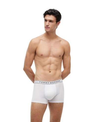 Boxer court homme blanc Hilfiger – lot de 3 coton stretch