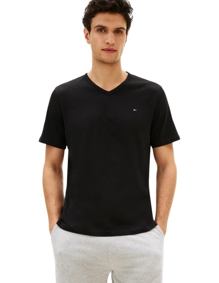 Tee-shirts homme noir Hilfiger – lot de 3 col V