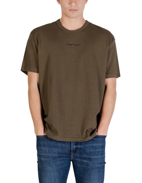 T?shirt homme vert coton Tommy Hilfiger Jeans