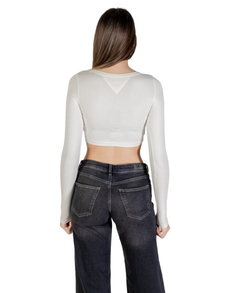 T?shirt femme blanc manches longues Tommy Hilfiger Jeans