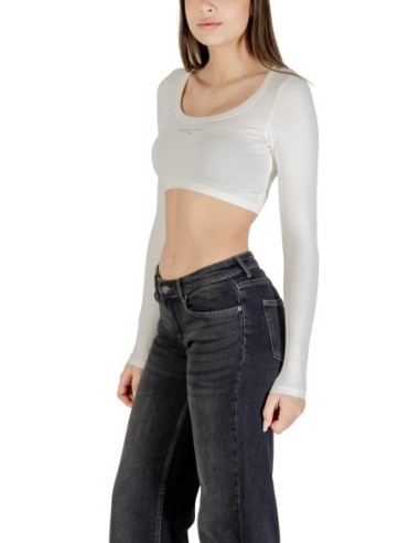 T?shirt femme blanc manches longues Tommy Hilfiger Jeans