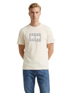 T?shirt homme blanc imprimé Tommy Hilfiger Jeans