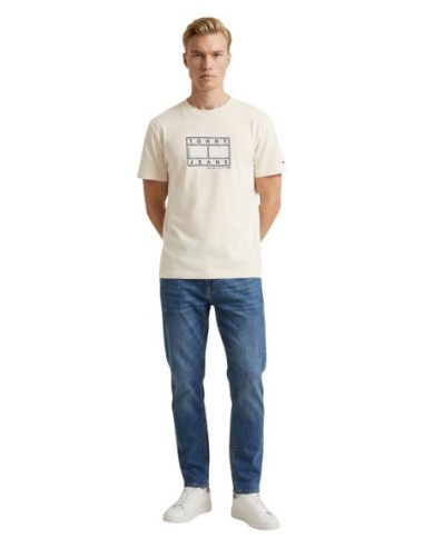 T?shirt homme blanc imprimé Tommy Hilfiger Jeans