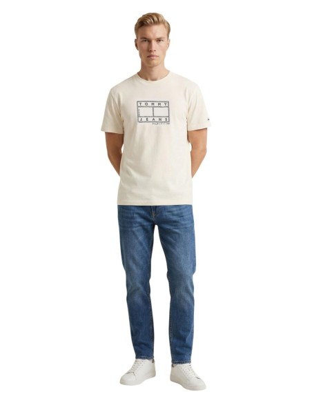 T?shirt homme blanc imprimé Tommy Hilfiger Jeans