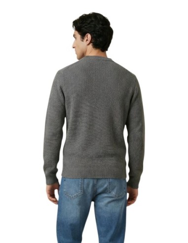 Pull homme gris coton bio Tommy Hilfiger Jeans