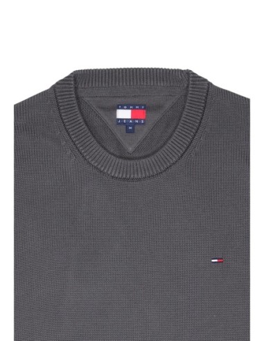 Pull homme gris coton bio Tommy Hilfiger Jeans