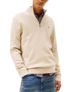 Sweat homme beige coton bio Tommy Hilfiger Jeans