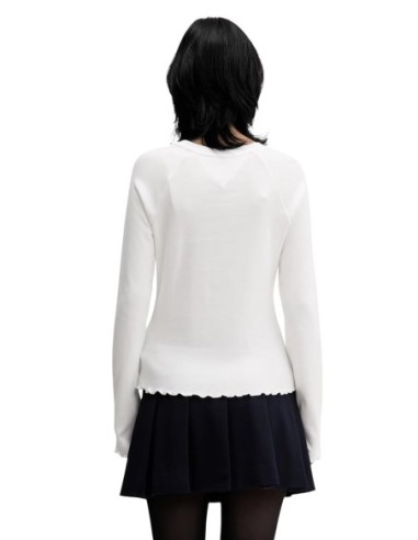 Pull femme Tommy Hilfiger blanc