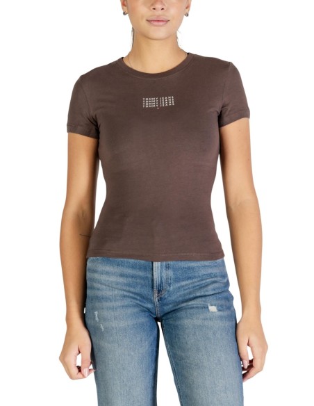 T-shirt femme Tommy Hilfiger marron