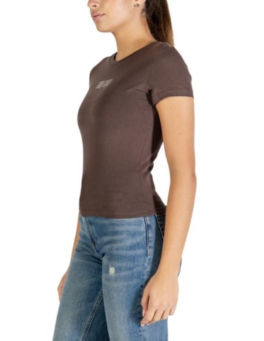 T-shirt femme Tommy Hilfiger marron
