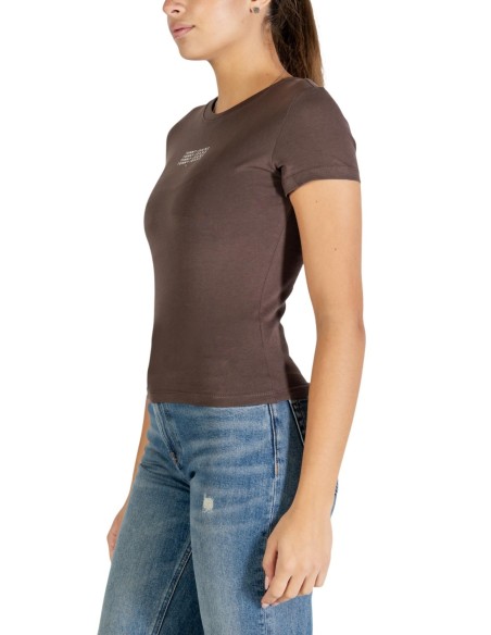 T-shirt femme Tommy Hilfiger marron