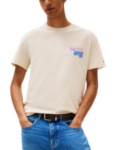 T-shirt homme Tommy Hilfiger beige