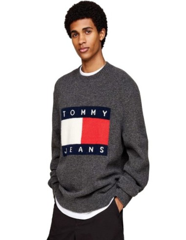 Pull homme Tommy Jeans gris