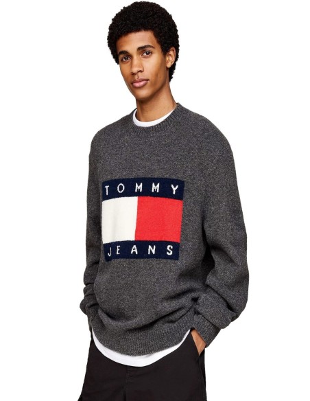 Pull homme Tommy Jeans gris