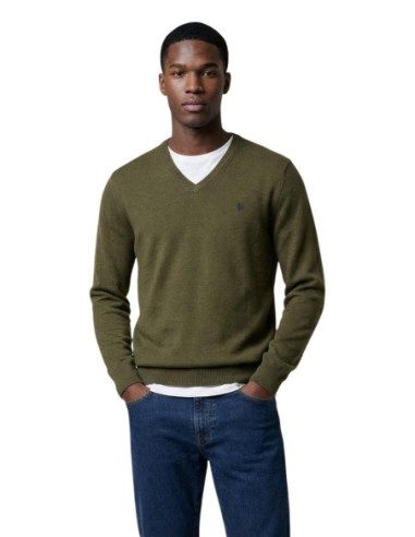 Pull homme U.S. Polo Assn. vert