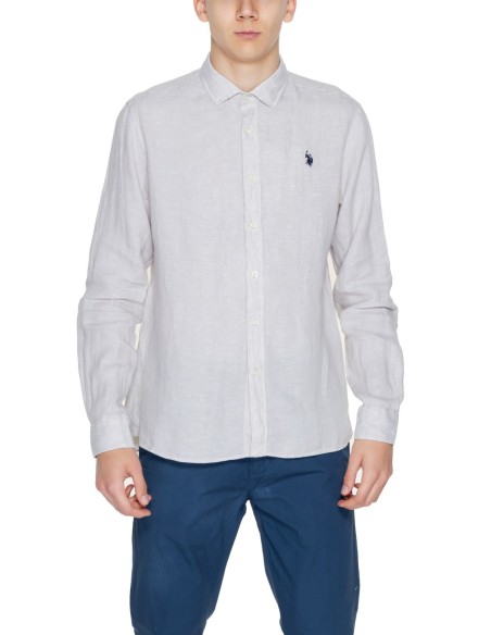 Chemise homme U.S. Polo Assn. lin gris