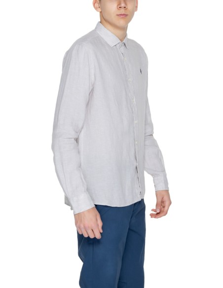 Chemise homme U.S. Polo Assn. lin gris