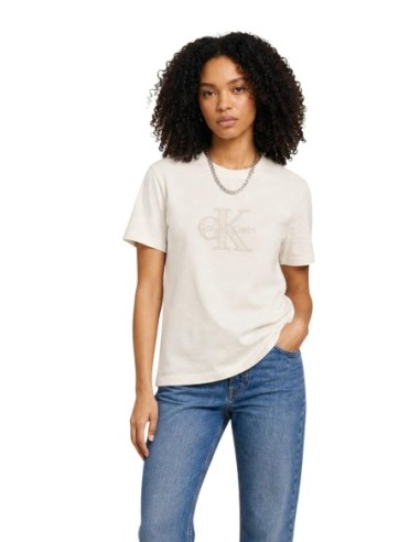 T-Shirt Femme Blanc Calvin Klein Jeans – Style Épuré