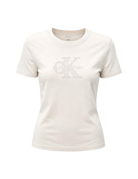 T-Shirt Femme Blanc Calvin Klein Jeans – Style Épuré