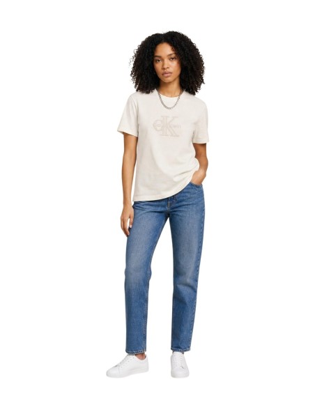 T-Shirt Femme Blanc Calvin Klein Jeans – Style Épuré