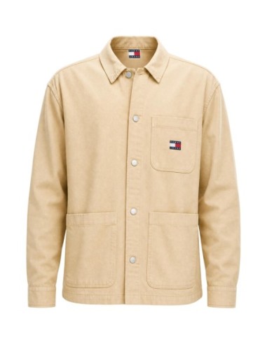 Chemise Homme Beige Tommy Hilfiger Jeans – Coton Bio