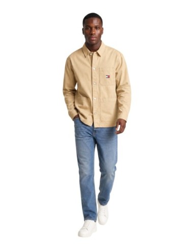 Chemise Homme Beige Tommy Hilfiger Jeans – Coton Bio