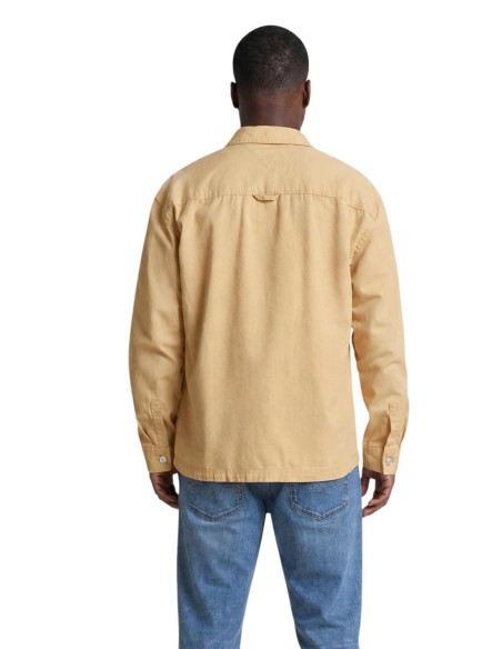 Chemise Homme Beige Tommy Hilfiger Jeans – Coton Bio