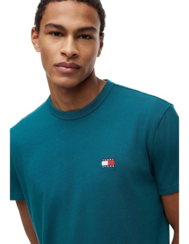 T-Shirt Homme Vert Tommy Hilfiger Jeans – Badge Logo
