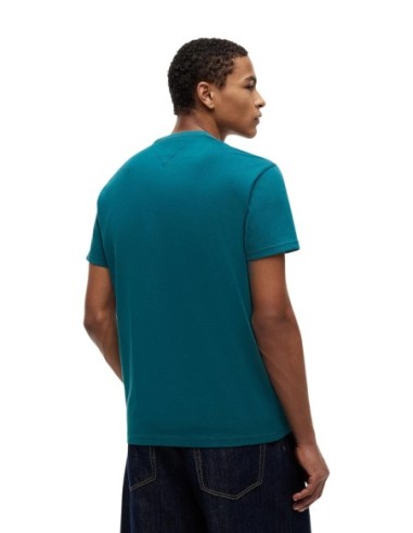 T-Shirt Homme Vert Tommy Hilfiger Jeans – Badge Logo