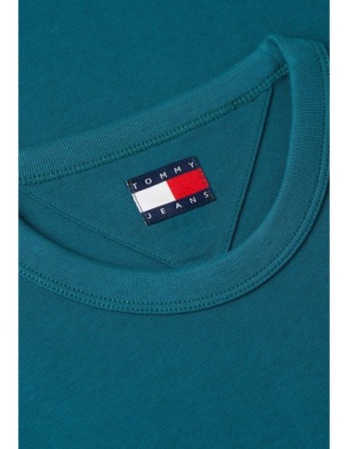 T-Shirt Homme Vert Tommy Hilfiger Jeans – Badge Logo