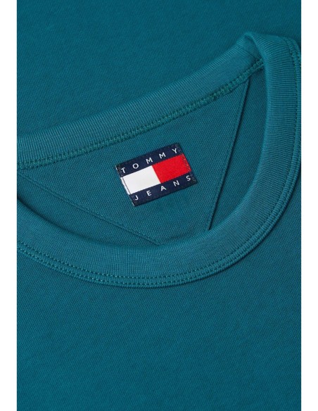 T-Shirt Homme Vert Tommy Hilfiger Jeans – Badge Logo