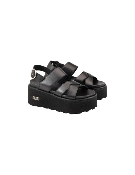 Sandales Femme Noires Cult Nancy – Plateforme Cuir