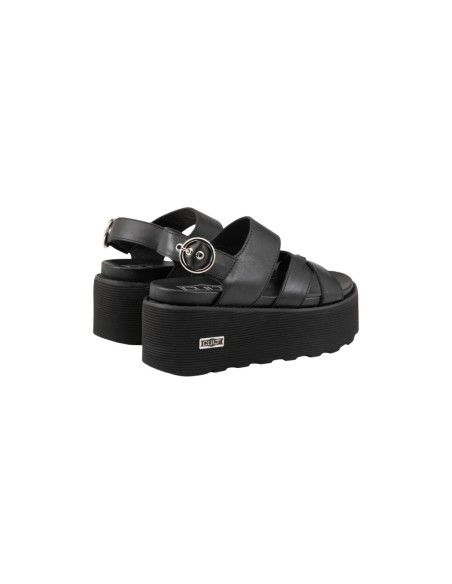 Sandales Femme Noires Cult Nancy – Plateforme Cuir