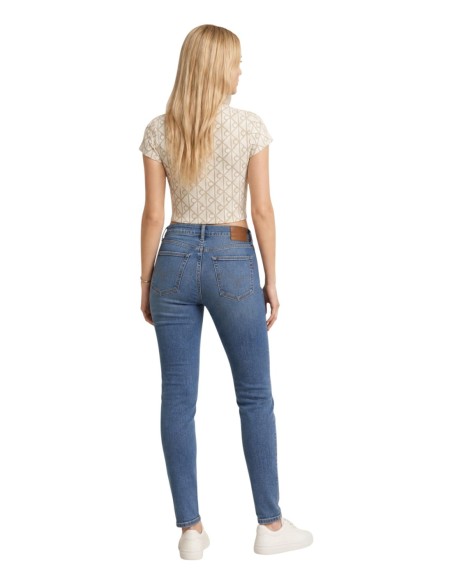 T-Shirt Femme Blanc Imprimé CK Jeans – Confort Stretch