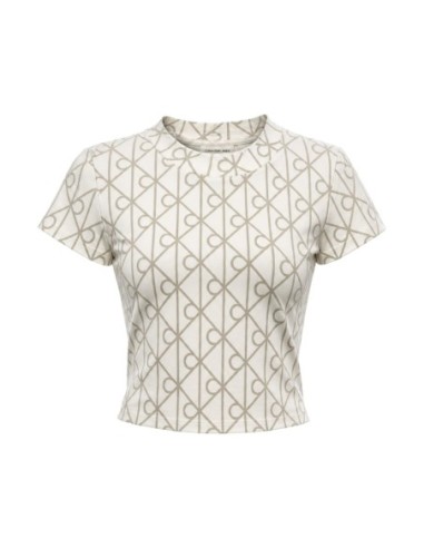 T-Shirt Femme Blanc Imprimé CK Jeans – Confort Stretch